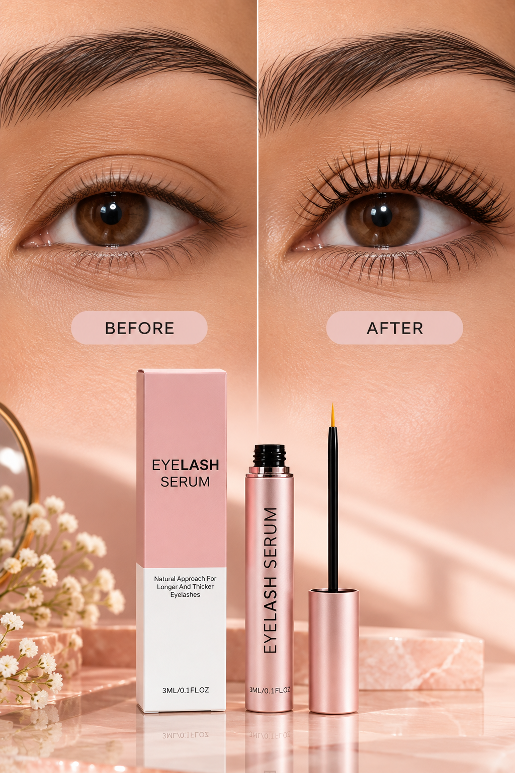 Mascara Infusé au Sérum de Croissance – Volume & Soin Naturel des Cils - DreamEyes